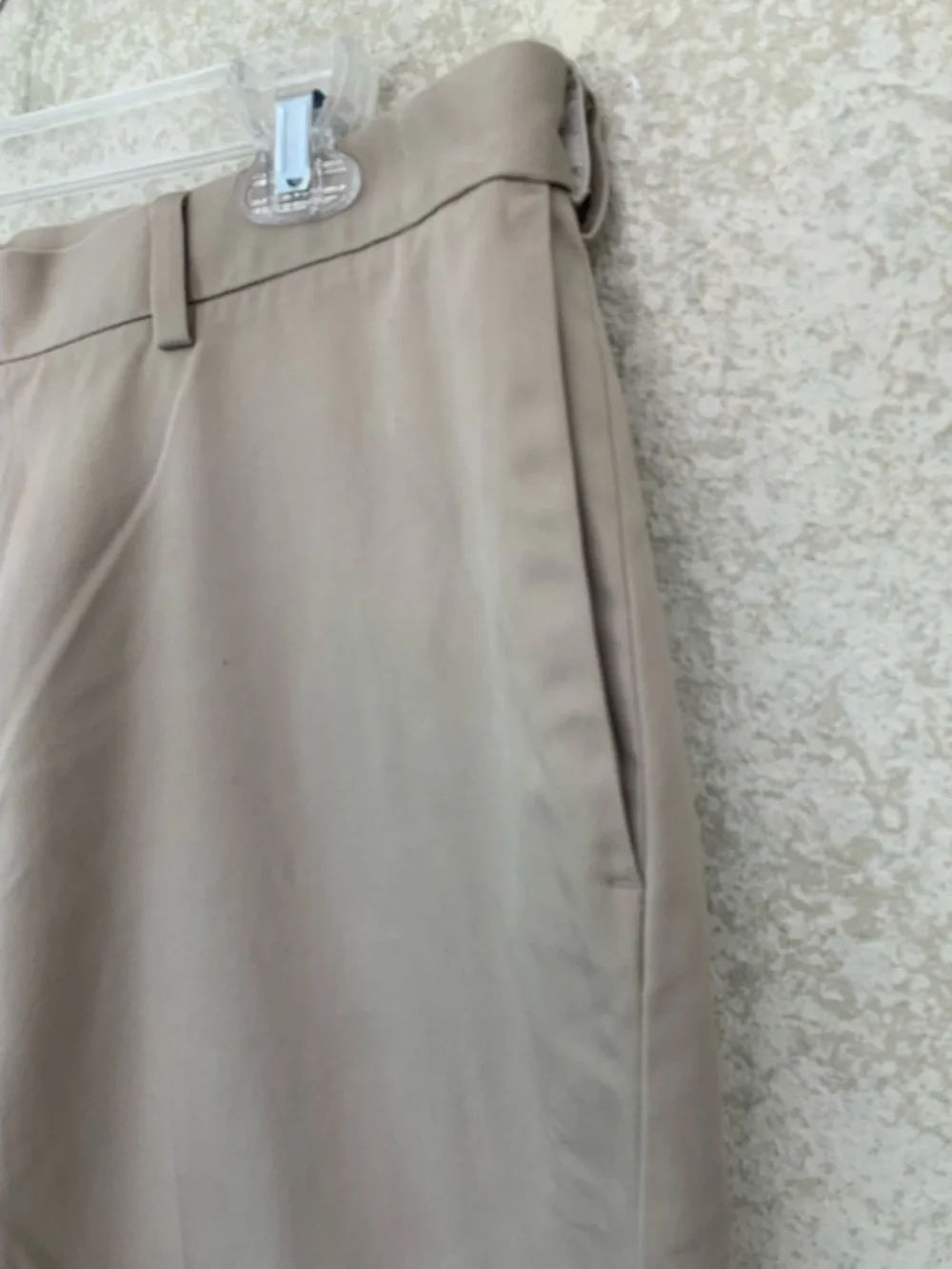Men's Tailored Light Taupe Dress Pants 38x32 Cotton Office